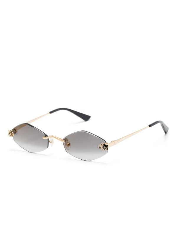 Cartier Eyewear Zonnebril met geometrisch montuur - Goud