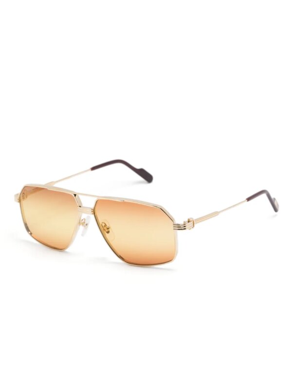 Cartier Eyewear Zonnebril met piloten montuur - Goud