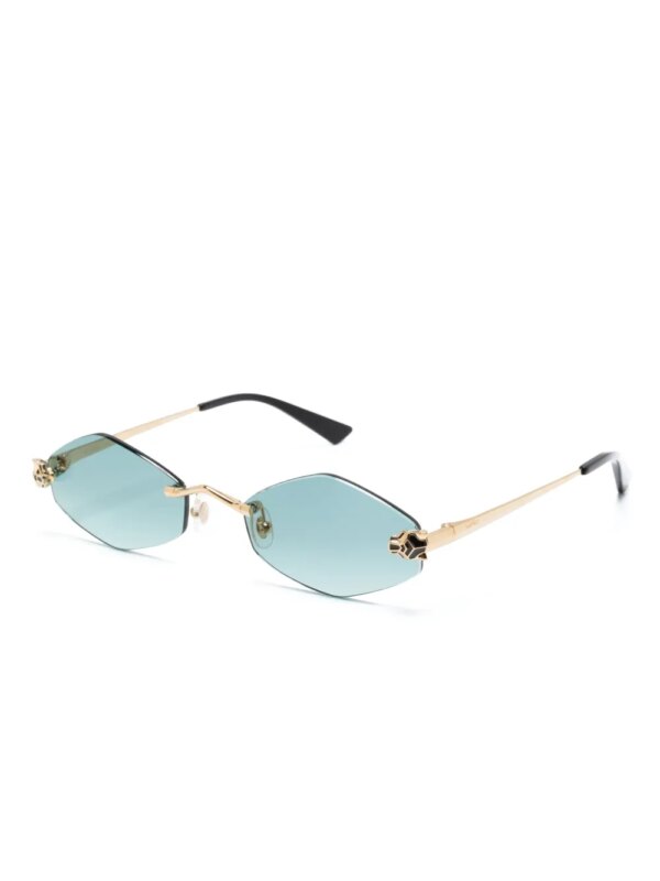 Cartier Eyewear Zonnebril met geometrisch montuur - Goud