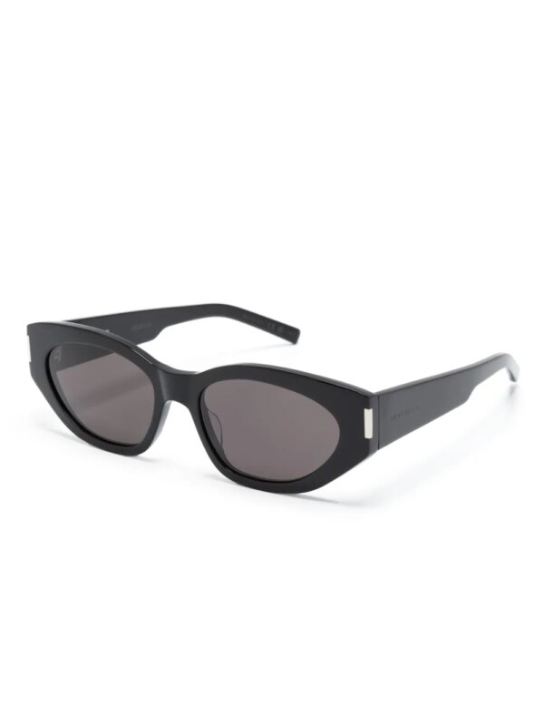 Saint Laurent Eyewear Zonnebril met ovaal montuur - Zwart