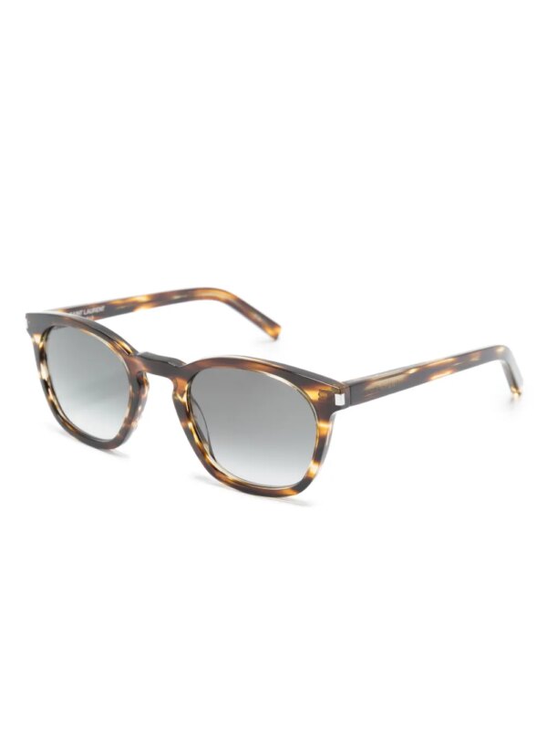 Saint Laurent Eyewear Zonnebril met schildpadschild design - Bruin