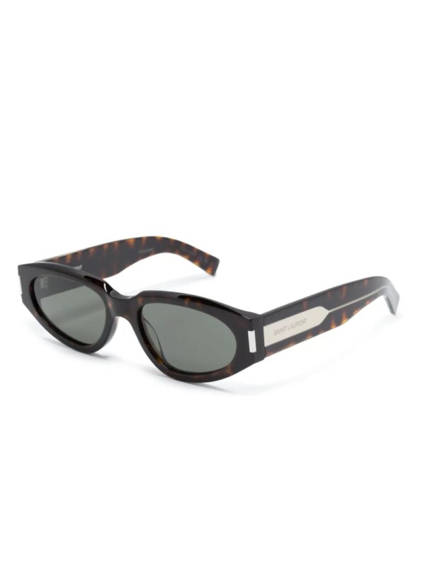 Saint Laurent Eyewear Zonnebril met ovaal montuur - Bruin