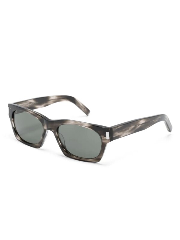 Saint Laurent Eyewear Zonnebril met rechthoekig montuur - Bruin