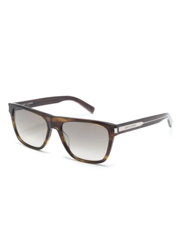 Saint Laurent Eyewear Zonnebril met vierkant montuur - Bruin