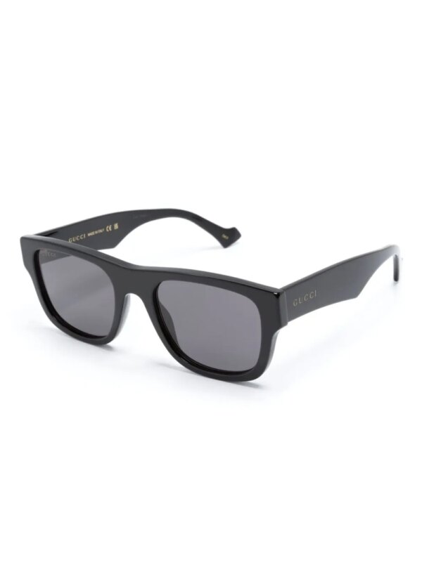 Gucci Eyewear Zonnebril met vierkant montuur - Zwart