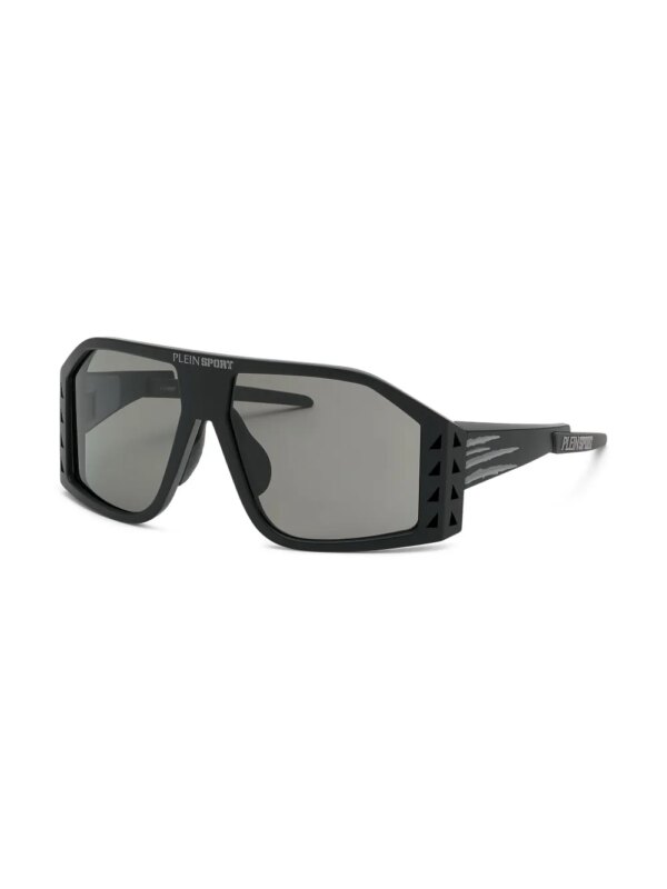 Plein Sport The Wave Gen X.02 zonnebril met oversized montuur - Zwart