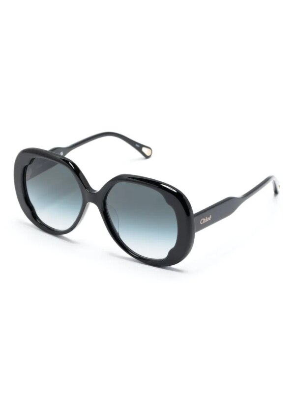 Chloé Eyewear Zonnebril met oversized montuur - Zwart