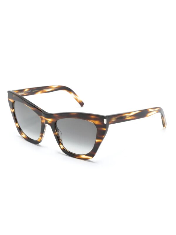 Saint Laurent Eyewear Zonnebril met cat-eye montuur - Bruin