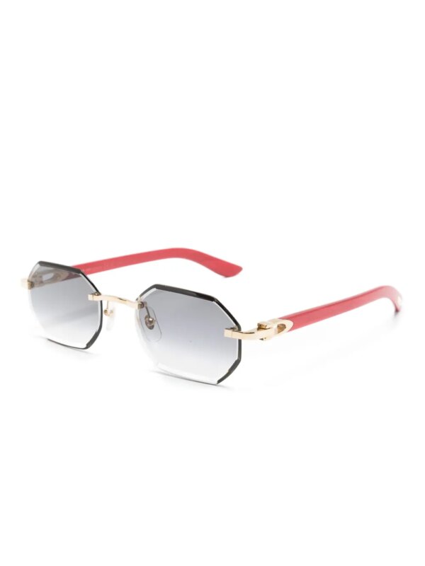 Cartier Eyewear Zonnebril met geometrisch montuur - Rood