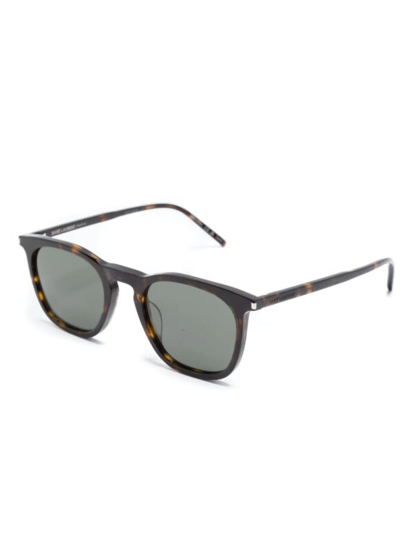 Saint Laurent Eyewear Zonnebril met vierkant montuur - Bruin