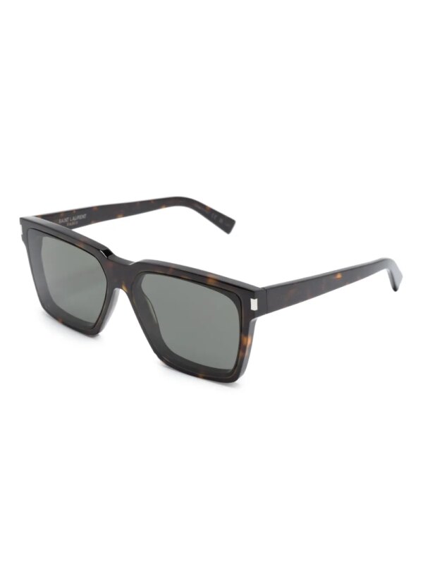 Saint Laurent Eyewear Zonnebril met vierkant montuur - Bruin