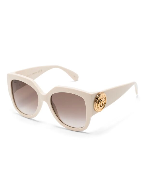 Gucci Eyewear Zonnebril met rond montuur - Beige