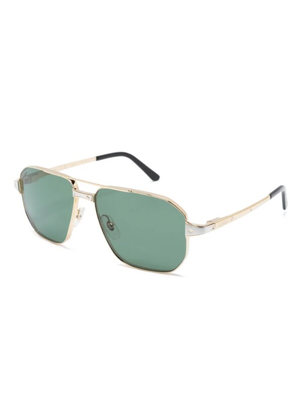 Cartier Eyewear CT0424S zonnebril met piloten montuur - Goud