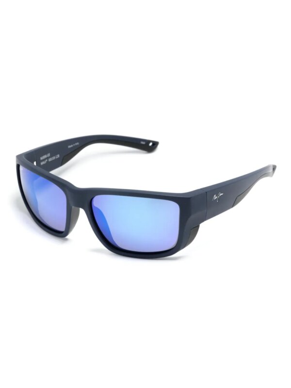 Maui Jim Amberjack zonnebril met vierkant montuur - Blauw