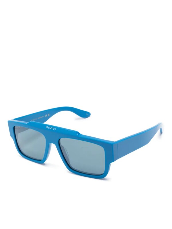 Gucci Eyewear Zonnebril met vierkant montuur - Blauw