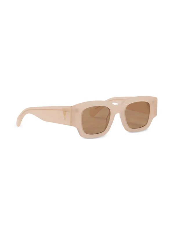 AMI Paris Classical zonnebril met vierkant montuur - Beige