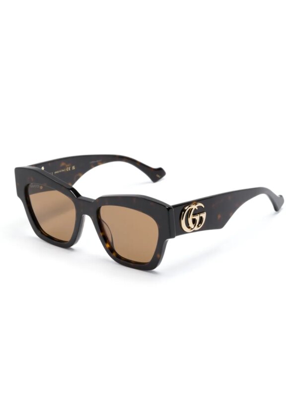 Gucci Eyewear Zonnebril met oversized montuur - Bruin