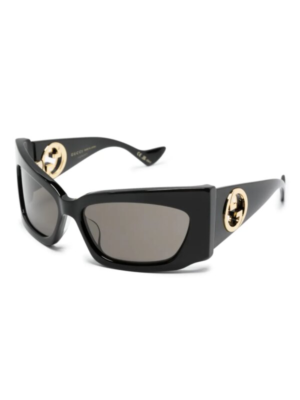 Gucci Eyewear Zonnebril met geometrisch montuur - Zwart