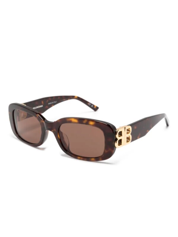 Balenciaga Eyewear Dinasty zonnebril met rechthoekig montuur - Bruin