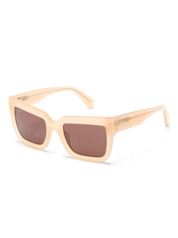 Off-White Eyewear Zonnebril met vierkant montuur - Bruin