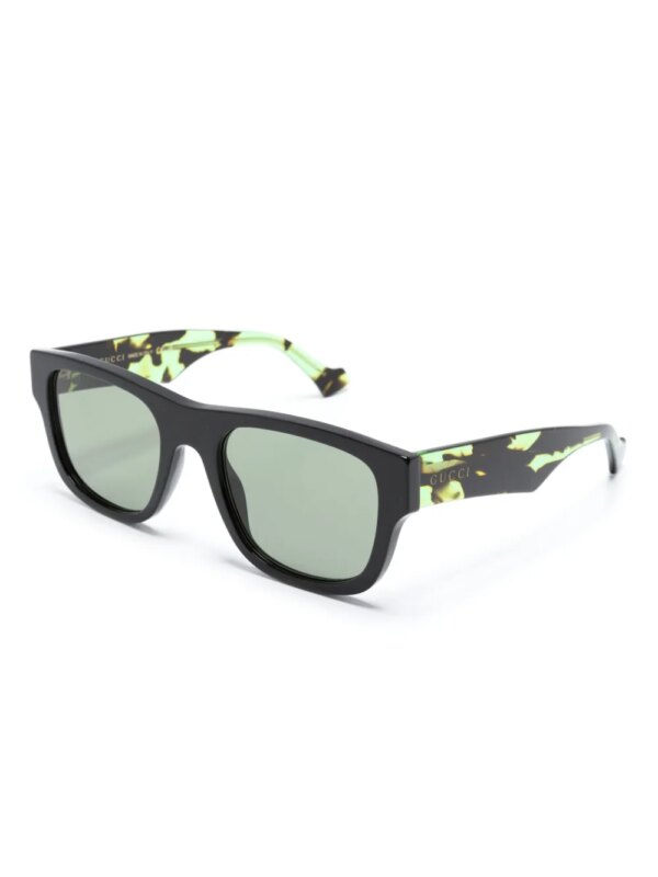 Gucci Eyewear Zonnebril met vierkant montuur - Zwart