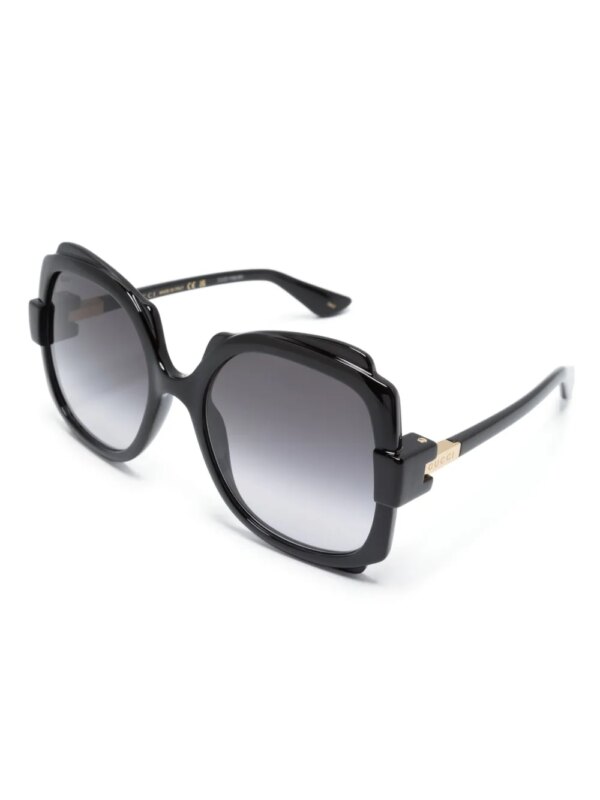 Gucci Eyewear Zonnebril met vierkant montuur - Zwart