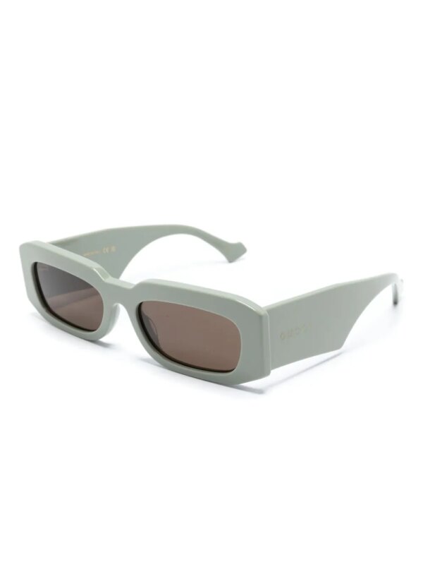 Gucci Eyewear Zonnebril met rechthoekig montuur - Groen