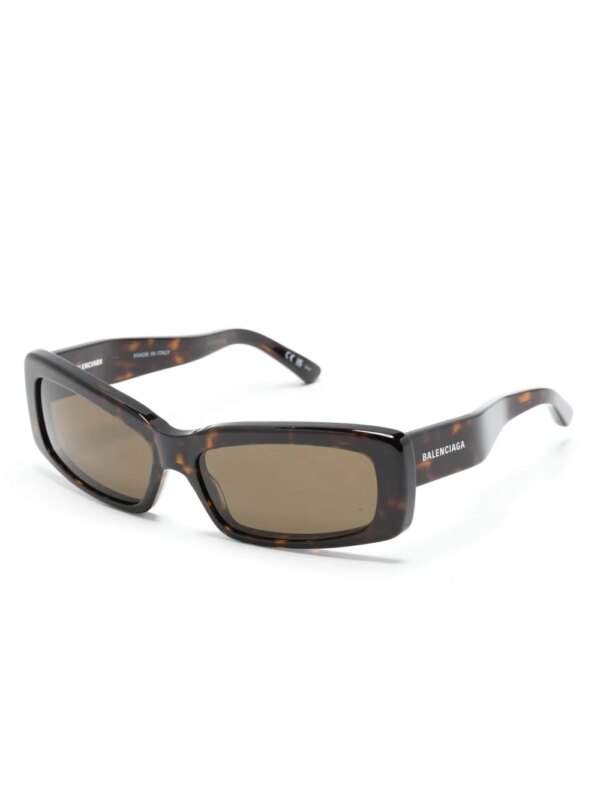 Balenciaga Eyewear Zonnebril met schildpadschild design en oversized montuur - Bruin