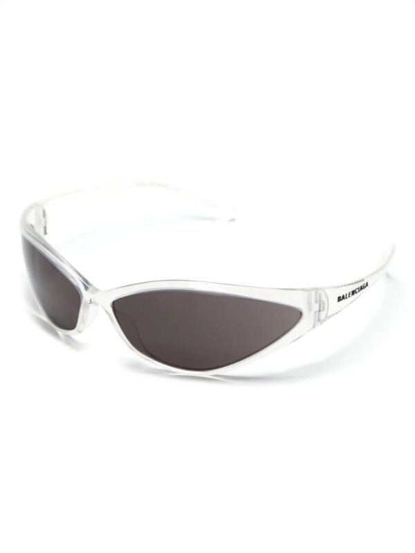 Balenciaga Eyewear 90s Oval zonnebril met wikkelmontuur - Wit