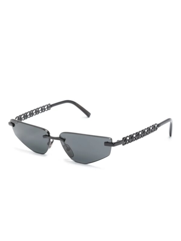 Dolce & Gabbana Eyewear Zonnebril met geometrisch montuur - Zwart