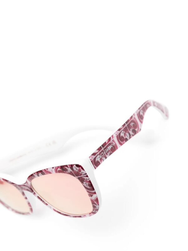 Dolce & Gabbana Eyewear Zonnebril met vlinder montuur - Wit
