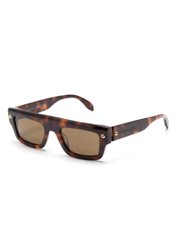 Alexander McQueen Eyewear Zonnebril met spikes - Bruin
