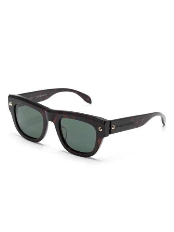 Alexander McQueen Eyewear Zonnebril met studs - Bruin