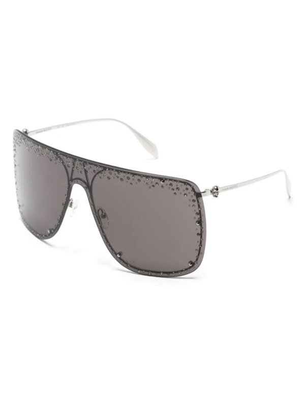 Alexander McQueen Eyewear Zonnebril met shield montuur - Zilver