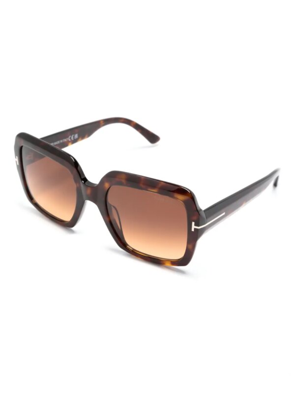 TOM FORD Eyewear Zonnebril met vierkant montuur - Bruin