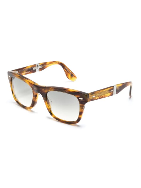 Oliver Peoples Mister Brunello zonnebril met vierkant montuur - Bruin