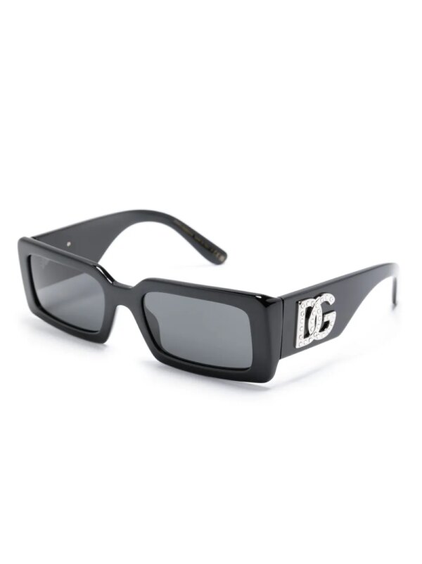 Dolce & Gabbana Eyewear Zonnebril met rechthoekig montuur - Zwart