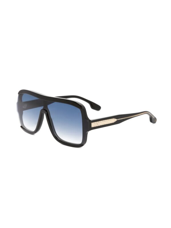 Victoria Beckham Eyewear Zonnebril met shield montuur verfraaid met studs - Zwart