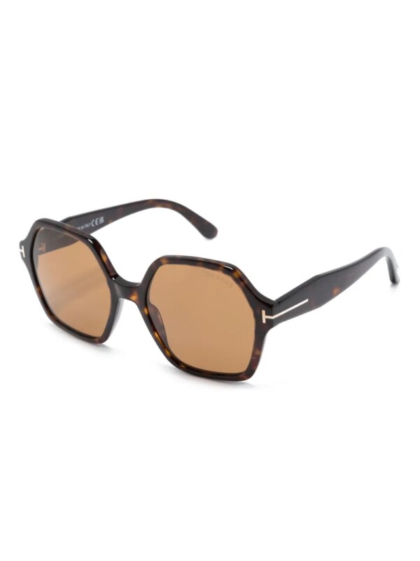 TOM FORD Eyewear Zonnebril met oversized montuur - Bruin