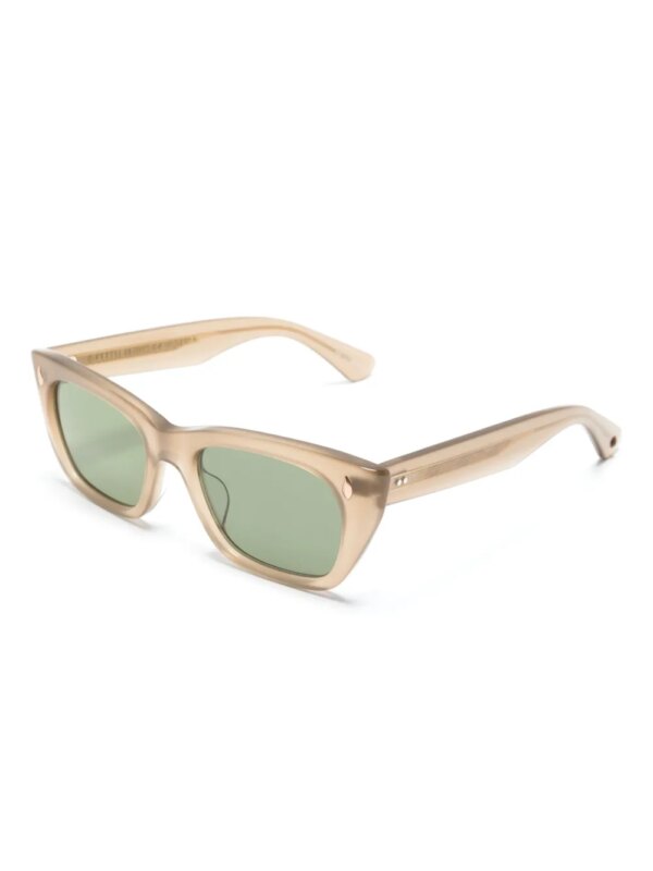 Garrett Leight Webster zonnebril met rechthoekig montuur - Beige