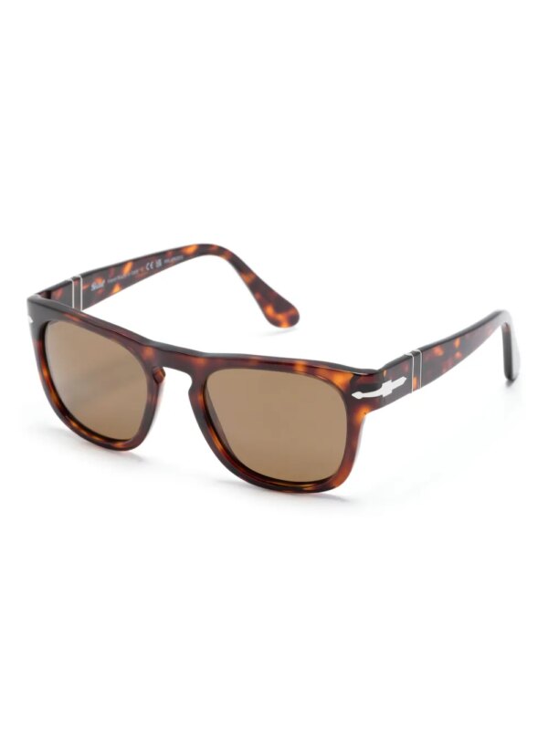 Persol Zonnebril met vierkant montuur - Bruin