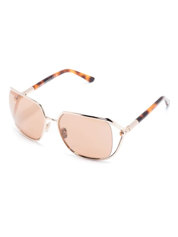 TOM FORD Eyewear Zonnebril met oversized montuur - Bruin