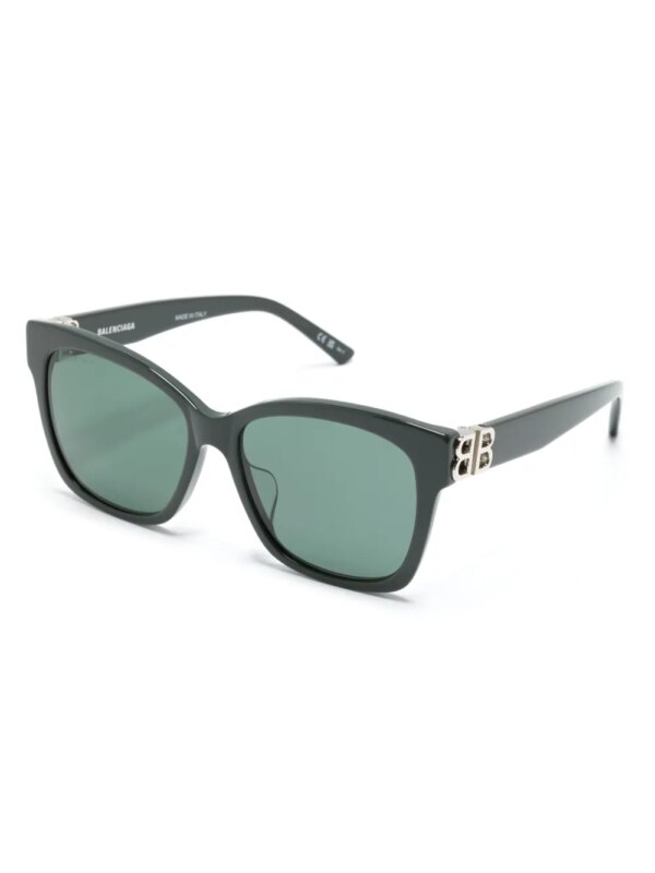 Balenciaga Eyewear Dynasty zonnebril met vierkant montuur - Groen