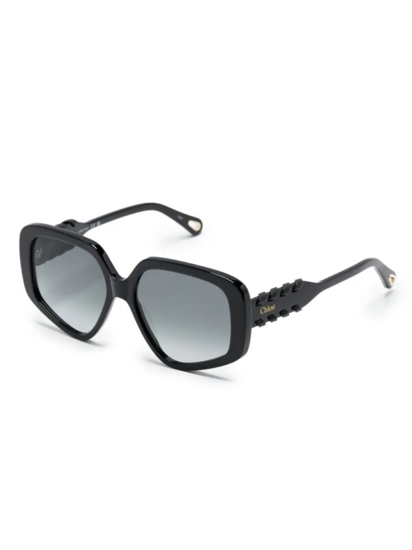 Chloé Eyewear Mony zonnebril met geometrisch montuur - Zwart