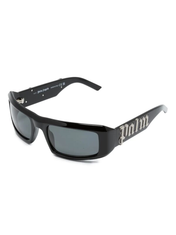 Palm Angels Eyewear Kerman zonnebril met rechthoekig montuur - Zwart