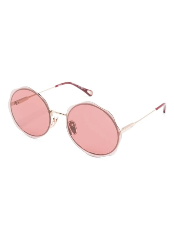 Chloé Eyewear Honoré zonnebril met gewelfd montuur - Rood