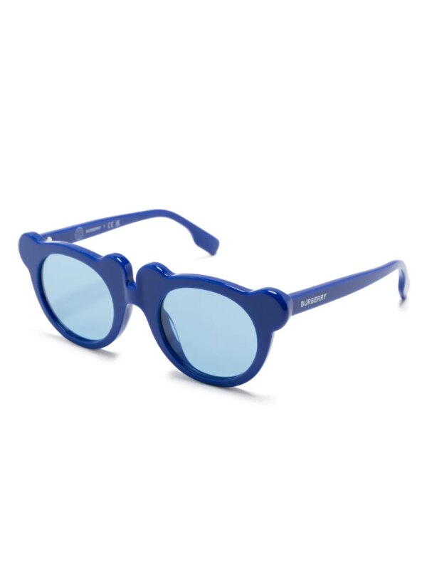 Burberry Kids Zonnebril met teddybeer montuur en logo - Blauw