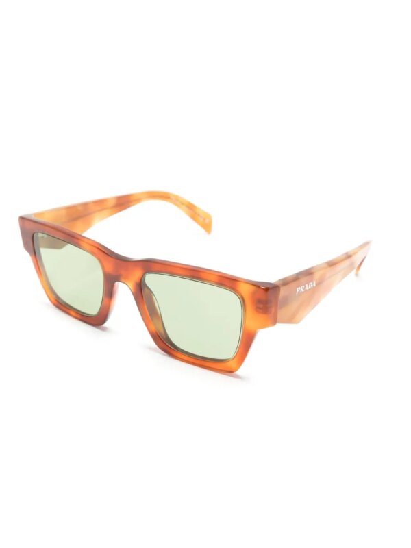 Prada Eyewear Symbole zonnebril met rechthoekig montuur - Bruin