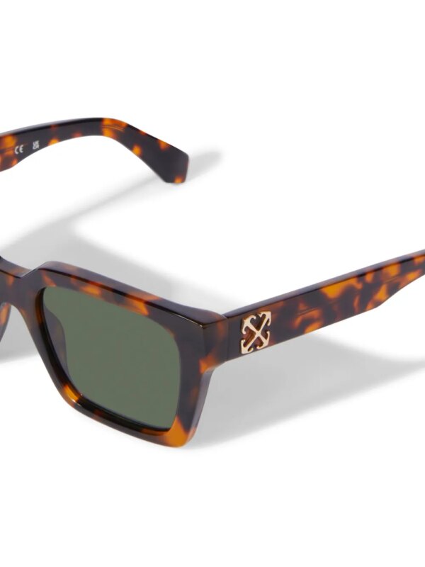 Off-White Eyewear Branson zonnebril met schildpadschild-design - Bruin