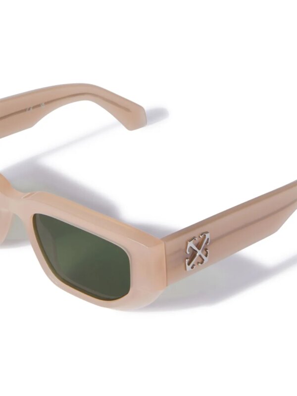 Off-White Eyewear Greeley zonnebril met rechthoekig montuur - Beige